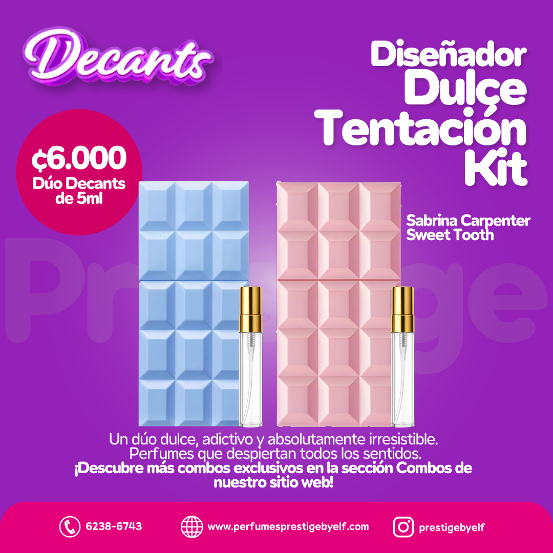 Kit Decants Diseñador Dulce Tentación Kit 2x5ml Mujer
