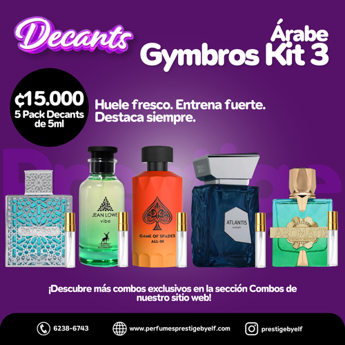 Kit Decants Árabe Gymbros Kit 3 5x5ml Hombre