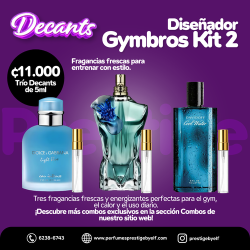Kit Decants Diseñador Gymbros Kit 2 3x5ml Hombre