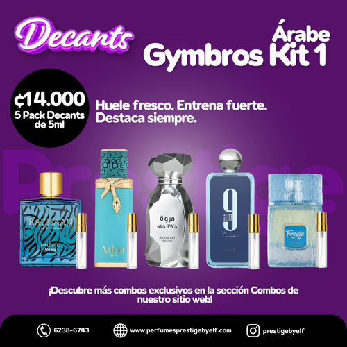 Kit Decants Árabe Gymbros Kit 1 5x5ml Hombre