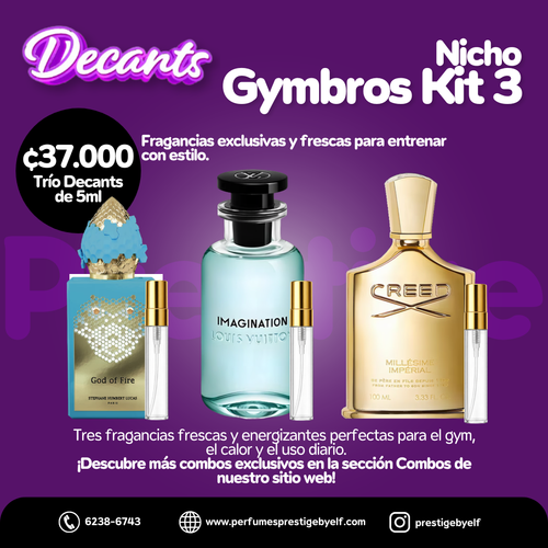 Kit Decants Nicho Gymbros Kit 3 3x5ml Hombre