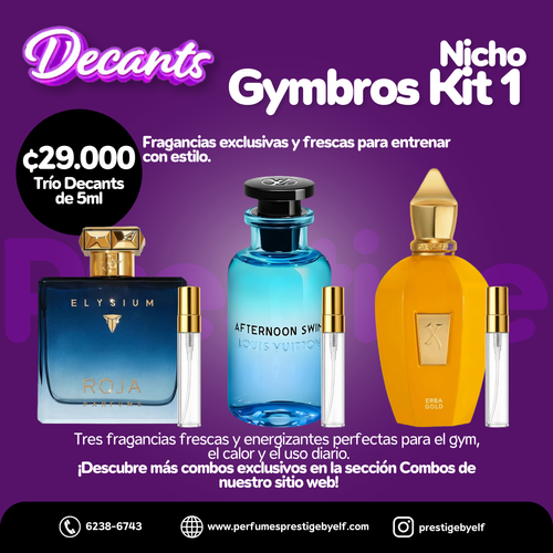 Kit Decants Nicho Gymbros Kit 1 3x5ml Hombre