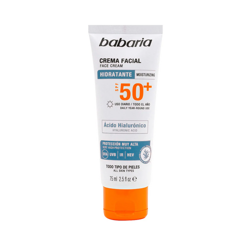 Babaria Crema Facial Solar Ácido Hialurónico F50 75ml
